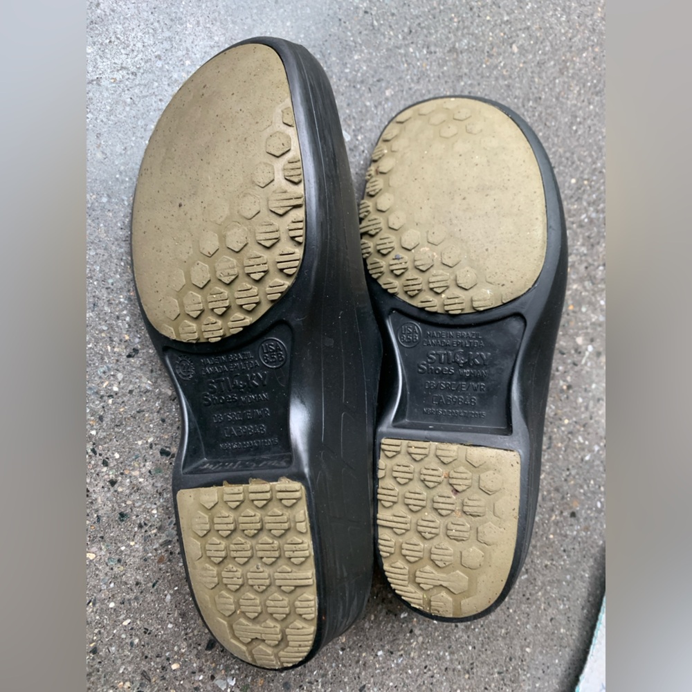 Sticky Shoes Black Clogs Women’s 8.5M - Picture 12 of 14